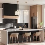 Kara Farmhouse 1-Light Textured Glass Nickel Island Pendant Light - Image 9