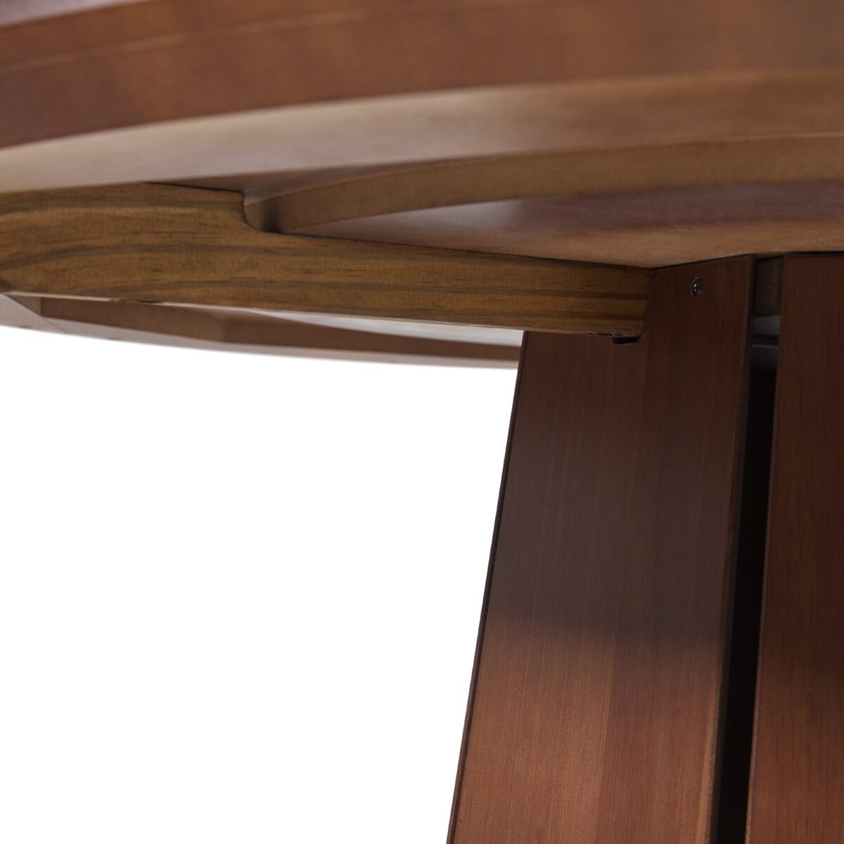 Koa 48" Round Solid Wood Pedestal Dining Table - Image 14