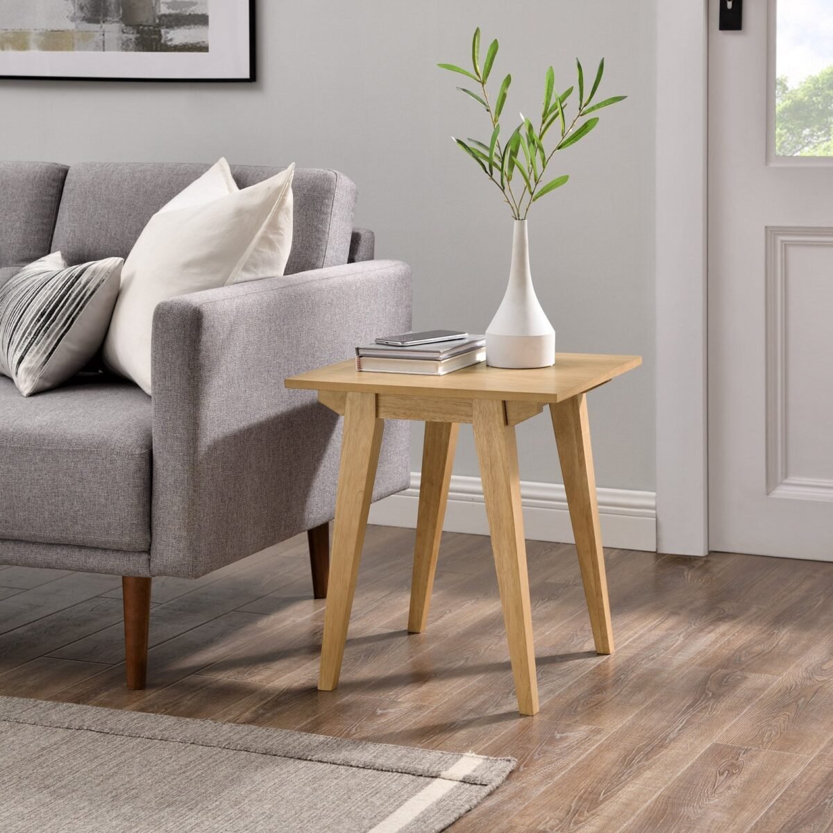 Kochi Minimalist Solid Wood Side Table - Image 1