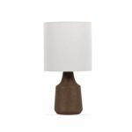 Kumlu Ribbed Ceramic White Table Lamp - Image 2
