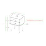 Olivia Two-Drawer Nightstand / Side Table, Set of 2 - Image 13