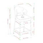 Alexis Modern Upholstered Curved Bar Stool, Set of 2 - Image 17