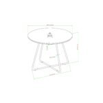 Alex 40" Modern Veneer and Metal Round Dining Table - Image 7