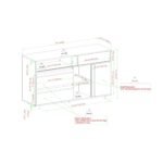 Beckett 52" Contemporary Storage  Buffet Sideboard & TV Stand - Image 10