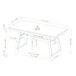 Brickell Modern Industrial Bridge-Leg Dining Table & Desk - Image 11