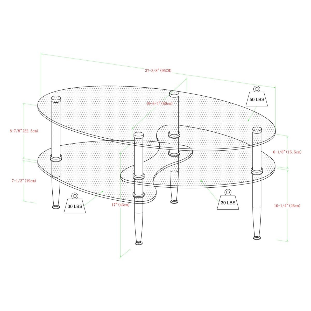 Wave 38" Coffee Table - Image 8