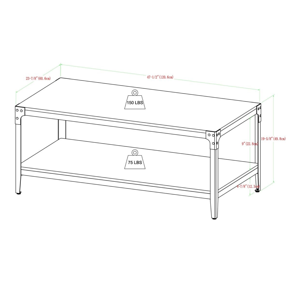 Angle Iron Coffee Table - Image 7