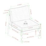 Circa Modern 6-Piece Spindle Solid Wood Outdoor Sectional and Coffee Table - Image 6