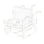 Circa Modern 6-Piece Spindle Solid Wood Outdoor Sectional and Coffee Table - Image 5