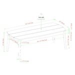 Circa Modern 6-Piece Spindle Solid Wood Outdoor Sectional and Coffee Table - Image 8