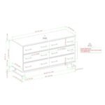 Danae Modern Wood and Metal L-Leg Dresser - Image 9