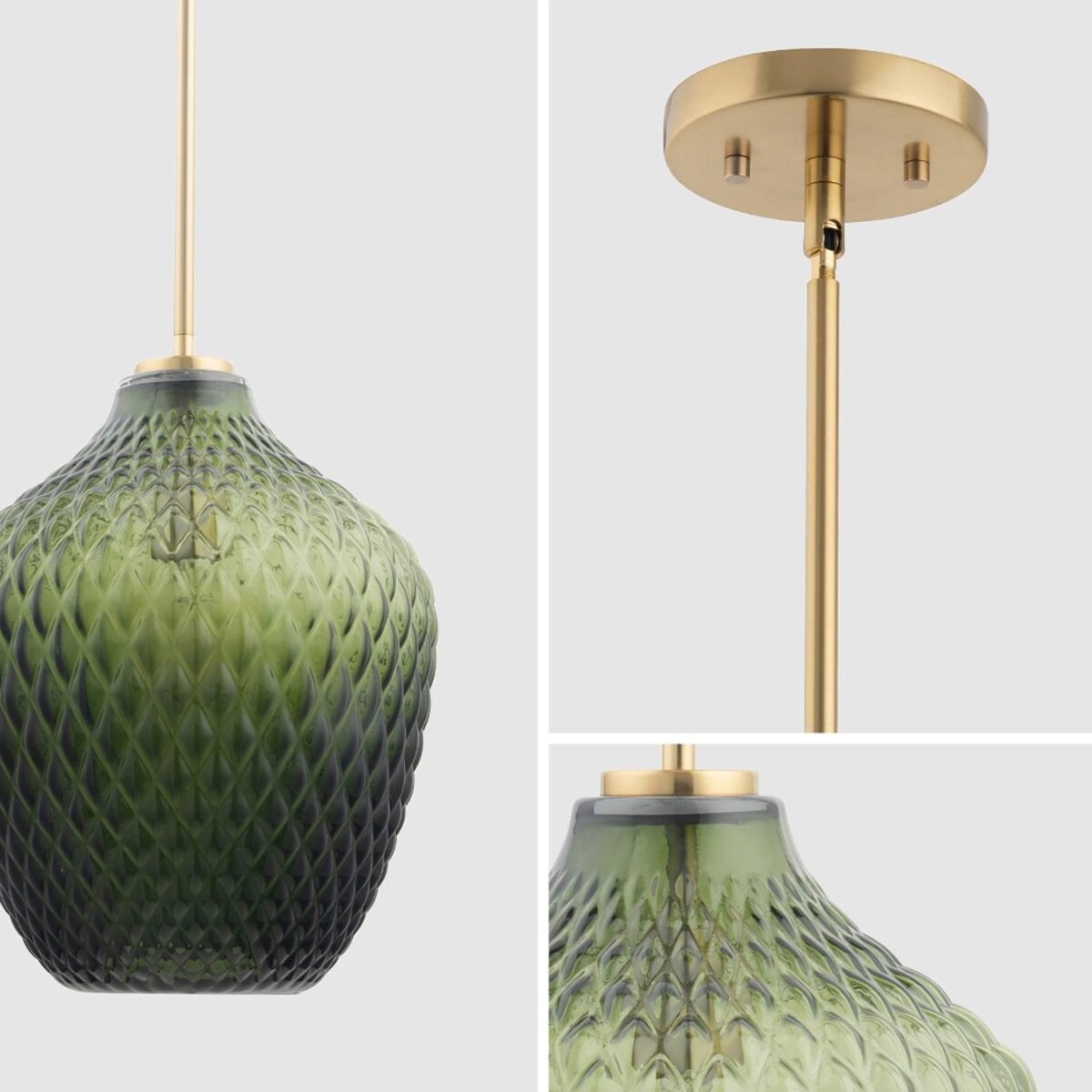 Lavine 1-light Olive Handblown Glass Mini Island Pendant Light - Image 5
