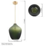 Lavine 1-light Olive Handblown Glass Mini Island Pendant Light - Image 10