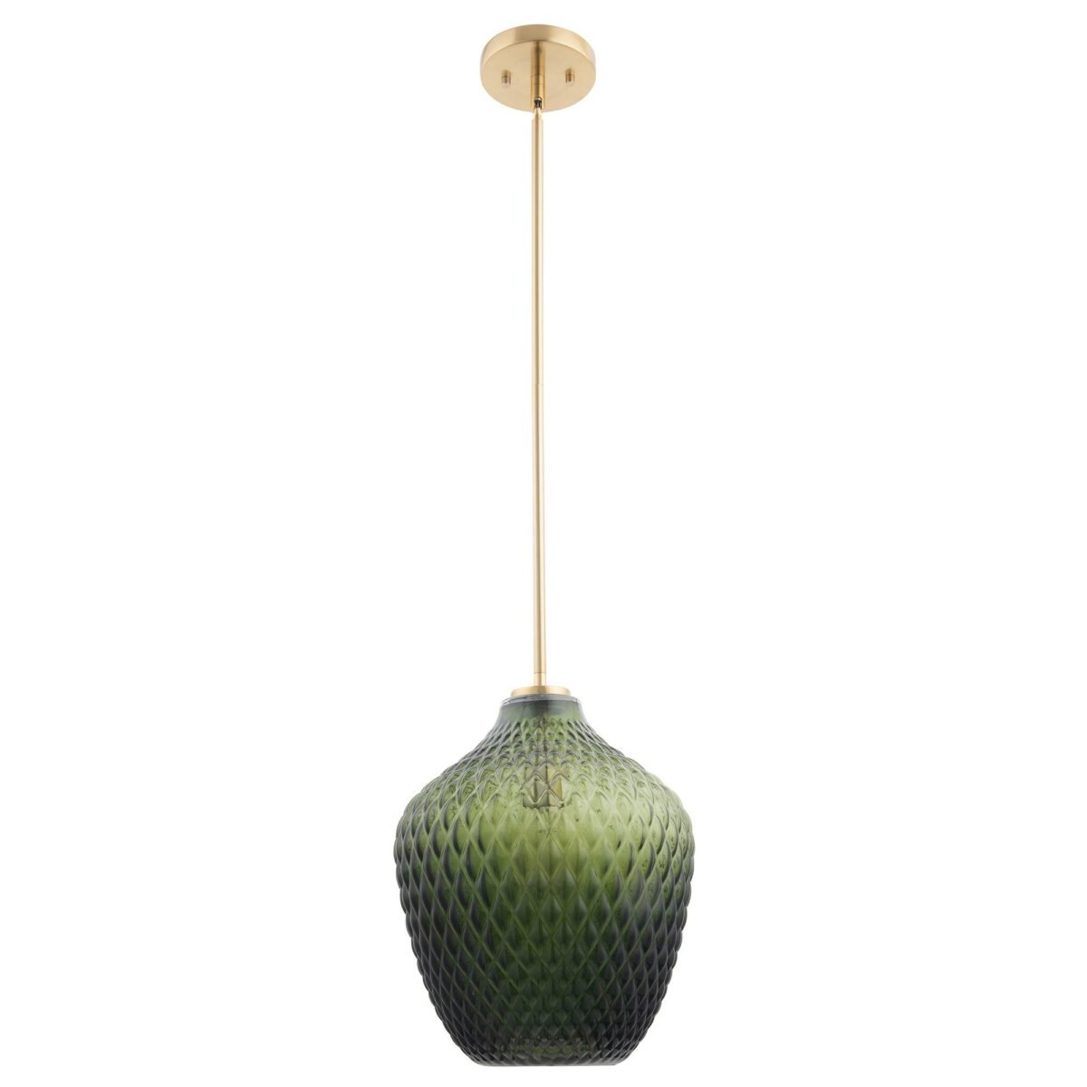 Lavine 1-light Olive Handblown Glass Mini Island Pendant Light - Image 1