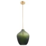 Lavine 1-light Olive Handblown Glass Mini Island Pendant Light