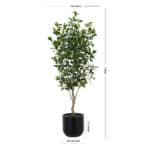7' Lifelike Faux Potted Laurel Tree by CG Hunter - Elegant Indoor/Outdoor Home Decor - Image 4