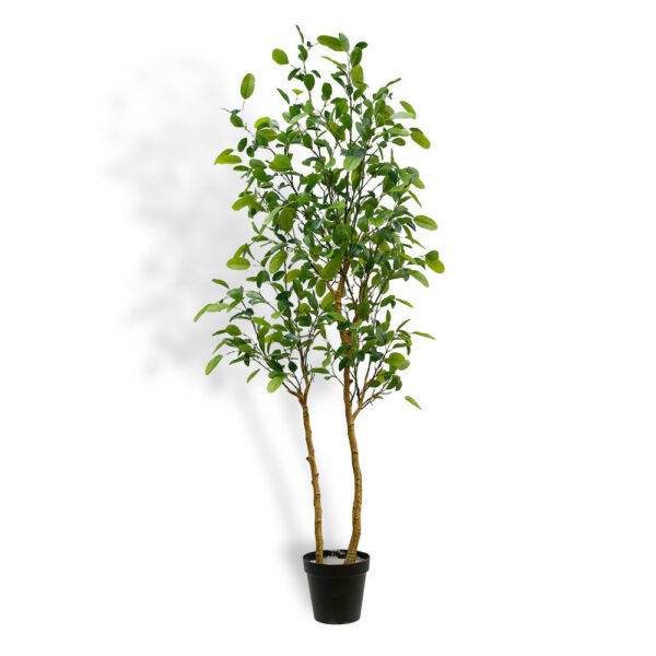 7' Lifelike Faux Citrus Lemon Tree with Lush Green Leaves for Home and Office Decor