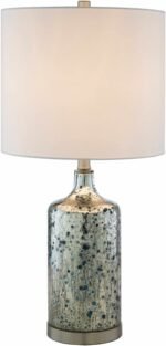 Lentner Ribbed White Ceramic Table Lamp - Image 6