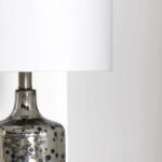 Lentner Ribbed White Ceramic Table Lamp - Image 5