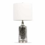 Lentner Ribbed White Ceramic Table Lamp - Image 2