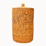 Lidded Palm Laundry/Storage Basket