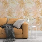 Golden Tropical Leaves Wallpaper Peel and Stick - Image 3