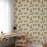 Light Gray Cheetah Animal Print Wallpaper - Peel and Stick Wallpaper - Image 5