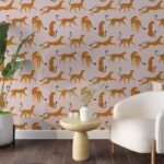 Pink Cheetah Animal Print Wallpaper - Removable Wallpaper