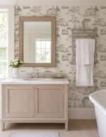 Luxury French Toile Wallpaper - Elegant Vintage Horse & Equestrian Wallcovering - Image 3