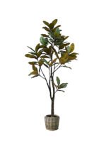 7' Lifelike Artificial Magnolia Tree in Black Grower Pot - Timeless Nature-Inspired Home Decor - Image 12