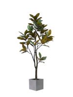 7' Lifelike Artificial Magnolia Tree in Black Grower Pot - Timeless Nature-Inspired Home Decor - Image 13