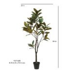 7' Lifelike Artificial Magnolia Tree in Black Grower Pot - Timeless Nature-Inspired Home Decor - Image 8