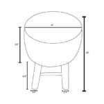 Huittinen Cream Ottoman - Image 5