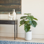 CG Hunter 4' Lifelike Monstera Plant in Sleek Gray Planter – Realistic Tropical Decor - Image 2