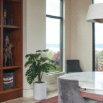 4' Monstera Plant in Modern Gray Planter - Image 4