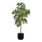 7' Lifelike Faux Potted Money Tree - Elegant Home Decor for Modern Interiors