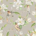 Magnolia Flowers and Birds Wallpaper - Image 2