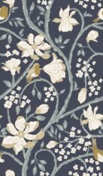 Magnolia Flower Tree and Birds Wallpaper - Image 5