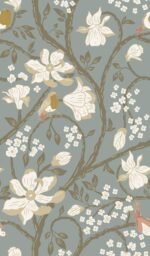 Magnolia Flower Tree and Birds Wallpaper - Image 6