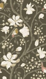 Magnolia Flower Tree and Birds Wallpaper - Image 8