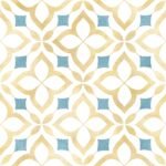 Yellow and Blue Moroccan Mosaic Peel and Stick Wallpaper - Image 2