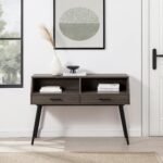 44" Contemporary 2-Drawer Entry Table