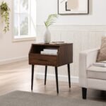 18" 1-Drawer Contemporary Side Table with Open Storage - Image 2