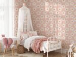 Cute Scandinavian Daisy Wallpaper with Peach Background - Image 5