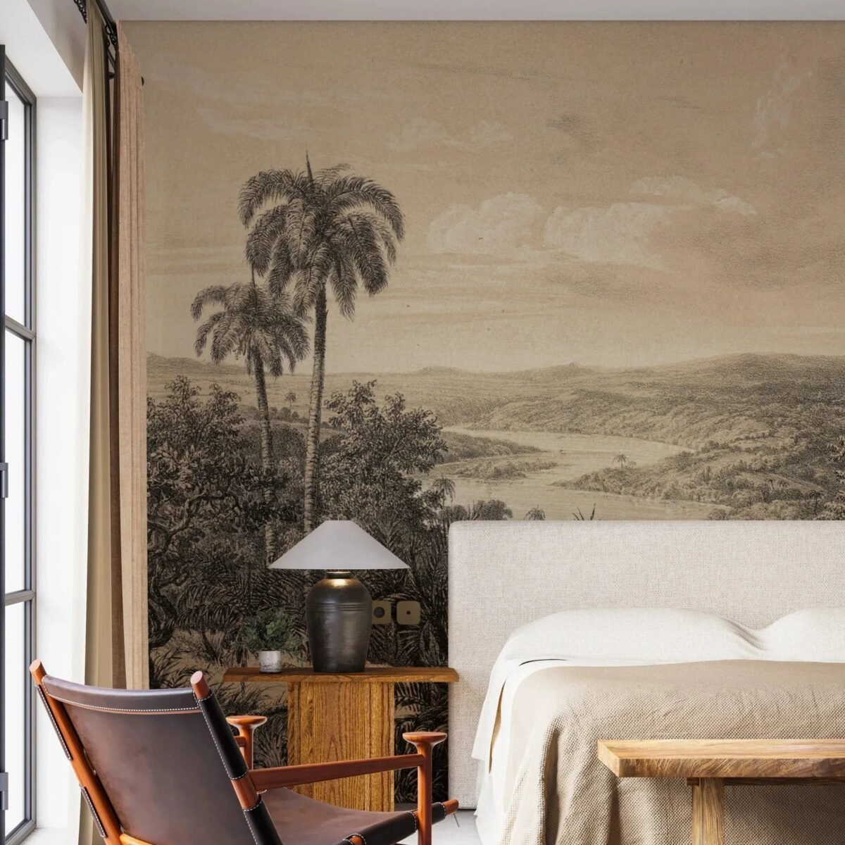 Brazilian Jungle Wall Mural - Peel and Stick Tropical Mural - Image 1