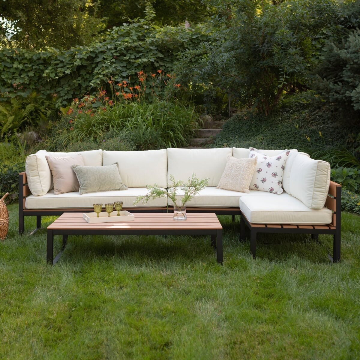 4-Piece Jane Outdoor Patio Conversation Set with Cushions - Image 2