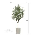 Artificial 7' Olive Tree with Artisan Mediterranean Planter - Image 5