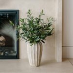 30" Lifelike Faux Olive Arrangement in Elegant Artisan Cream Vase for Timeless Home Decor - Image 2