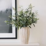 30" Lifelike Faux Olive Arrangement in Elegant Artisan Cream Vase for Timeless Home Decor - Image 5