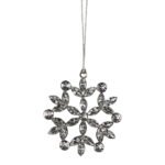 Handcrafted 4-Inch Jeweled Snowflake And Star Christmas Ornaments - Elegant Holiday Decor - Image 5